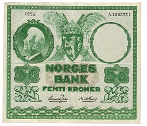 50 kroner 1952. A7563751.