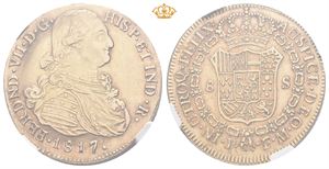 8 escudos 1817. Popayan