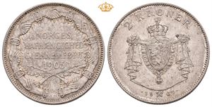 2 kroner 1907, med gevær