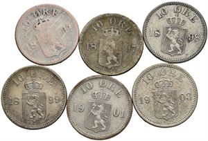 10 øre 1894, 97, 98, 99, 1901 og 03
