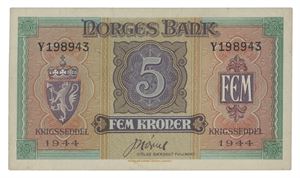 5 kroner 1944. Y198943
