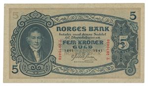 5 kroner 1941. T2870486