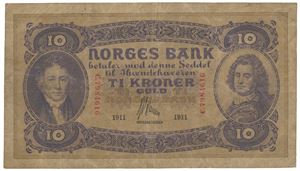10 kroner 1911. C.7984616.