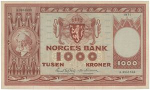 1000 kroner 1971 A 3851833.