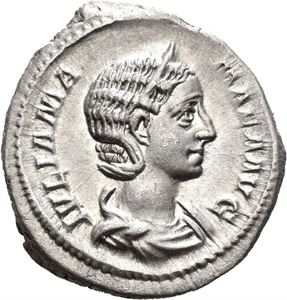 Julia Mamaea d.235 e.Kr., denarius, Roma 231 e.Kr. R: Venus stående mot venstre