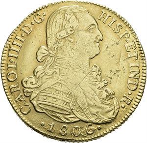 Carl IV, 8 escudos 1806 NR. ripe/scratch