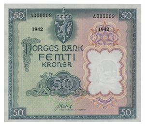 Norway. 50 kroner 1942. A000009. R
