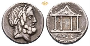 M. Volteius M.f. 75 BC. AR denarius (4,10 g).