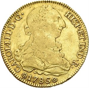 Carl III, 8 escudos 1786. Sevilla