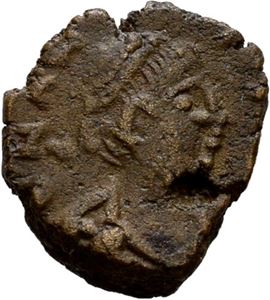 Anthemius 467-472, Æ4, Roma. R: Monogram