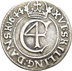 CHRISTIAN IV 1588-1648 1 mark 1644. S.81