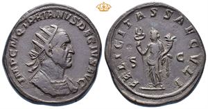 Trajan Decius, AD 249-251. Æ double sestertius (46,12 g)
