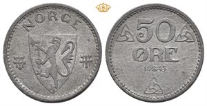 50 øre 1943 Zink.