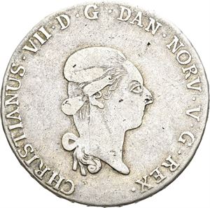 CHRISTIAN VII 1766-1808 2/3 speciedaler 1796. S.4