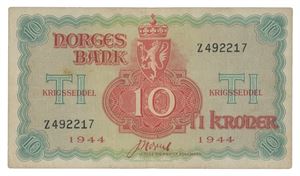 10 kroner 1944. Z492217