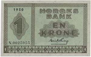 1 krone 1950 N.0025955