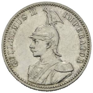 Wilhelm II, 1/2 rupie 1891