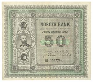 50 kroner 1896. Rian/Bøgh. No.1597704. R.