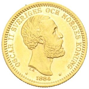 Oskar II, 20 kronor 1884.