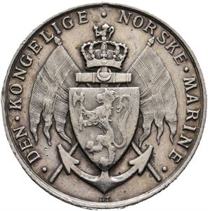 Den Kgl. Norske Marines medalje for skyting med kanoner 2den klasse i sølv