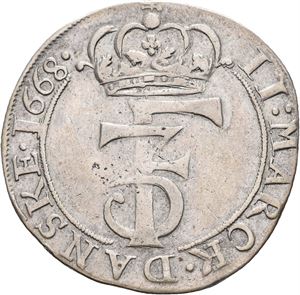 Norge, Frederik III, 2 mark 1668