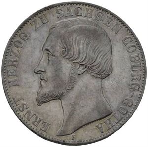 Ernst II, 2 vereinstaler 1854 F