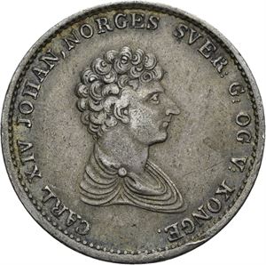 CARL XIV JOHAN 1818-1844. KONGSBERG. 1/2 speciedaler 1832