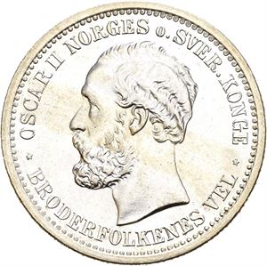 OSCAR II 1872-1905, KONGSBERG, 1 krone 1904