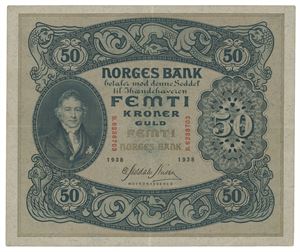 50 kroner 1938. B6238703