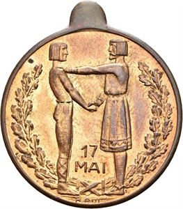 (1927). For Norsk Idrett. Forgylt bronse uten utstanset hull