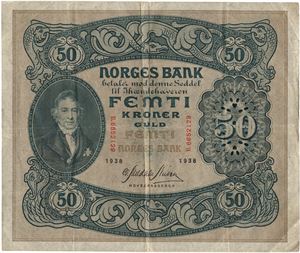 50 kroner 1938. B6652129