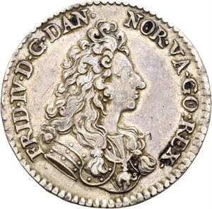 FREDERIK IV 1699-1730 2 mark 1700. S.8