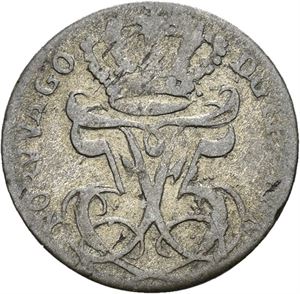 FREDERIK V 1746-1766. KONGSBERG. 2 skilling 1747. S.22 var.