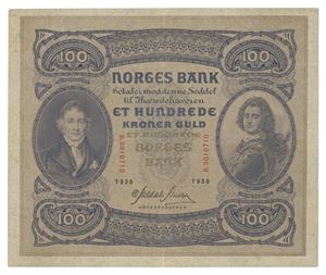 100 kroner 1938. B.3010710