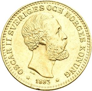 Oskar II, 10 kronor 1883