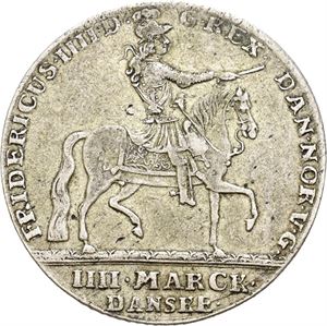 FREDERIK IV 1699-1730 4 mark 1723. S.5