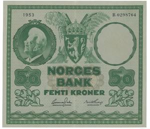 50 kroner 1953. B.0298764.