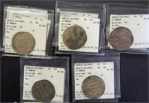 Lot of 10 AR Dirhams, al-Basra and al-Kufa AH 132-136