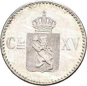 CARL XV 1859-1872, KONGSBERG, 4 skilling 1871