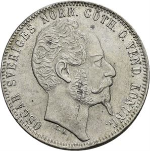 Oskar I, 2 riksdaler riksmynt 1857