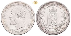 1 krone 1890 Pusset.