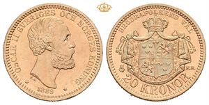 Oskar II, 20 kronor 1889