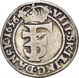 FREDERIK III 1648-1670, CHRISTIANIA, 8 skilling 1656. S.30