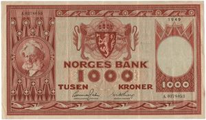 1000 kroner 1949. A0378053