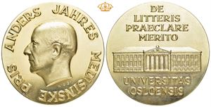Anders Jahres Medisinske pris. Forgylt bronse 55 mm