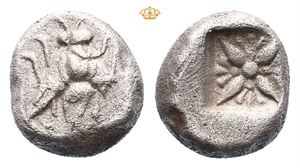 IONIA, Ephesos. Circa 550-500 BC. AR hekte or hemidrachm (1,72 g). Persic standard