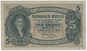 5 kroner 1943 V 8194819.