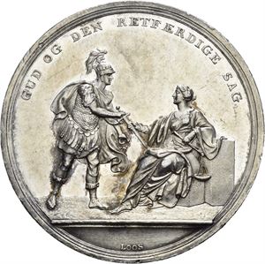Christian VII, Slaget på Reden 1801. Loos. Sølv. 40 mm