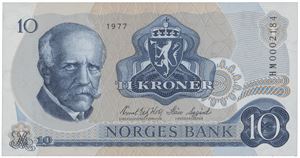 10 kroner 1977 HM