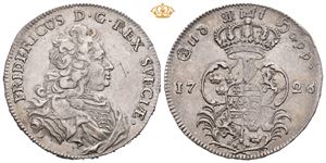 1/2 riksdaler 1726. Ripe på advers/scratch on obverse